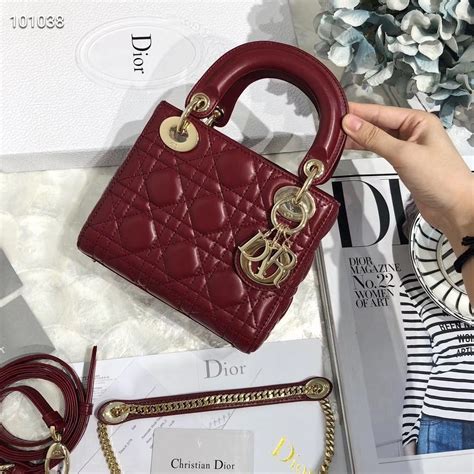 lady dior mini burgundy